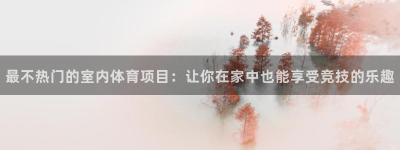 熊猫体育v3.新网页.org：最不热门的室内体育项目：让你在家中也能享受竞技的乐趣