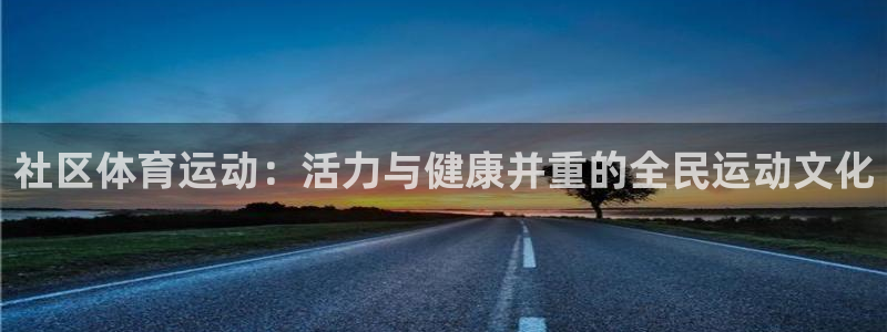 熊猫体育平台官网：社区体育运动：活力与健康并重的全民运动文化